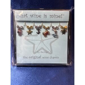 This Wine Is Mine Wine Glass Stem Charms By The Bay Ocean Theme